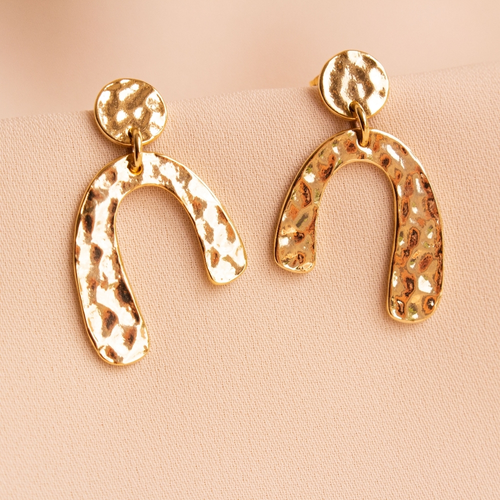 Gold Hammerred Drops